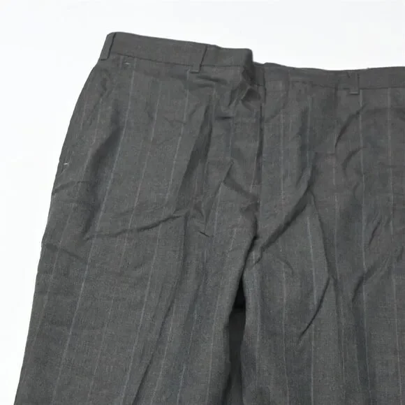 Vtg Raquet Club 42L 34x32‎ Brown Stripe USA Made Mens Sport Jacket Pants Suit